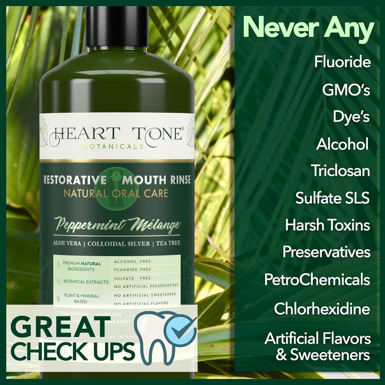 Restorative Mouth Rinse alcohol-free natural formula