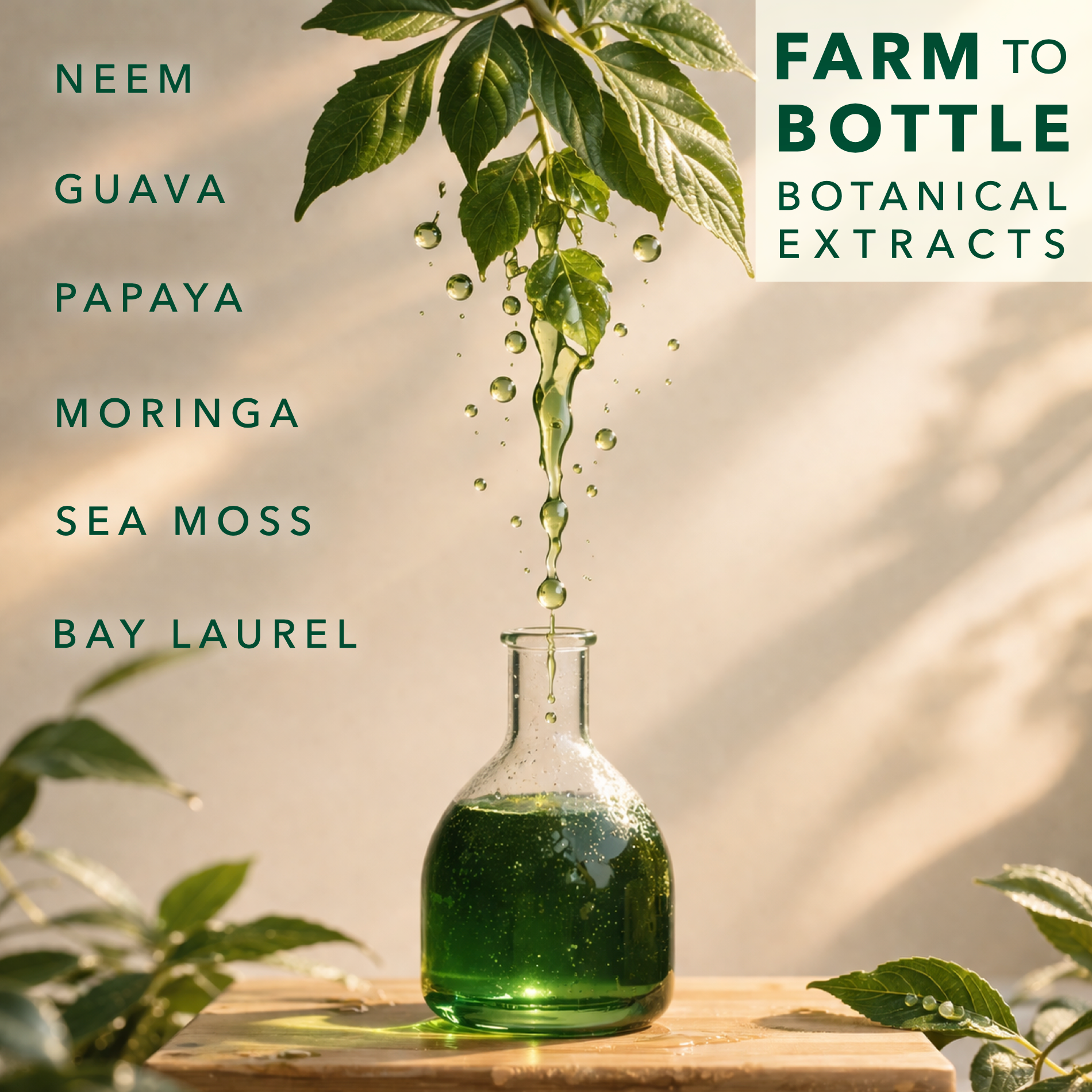 Roots & Locks Conditioner — farm to bottle botanical extracts: neem, moringa, guava, papaya, sea moss