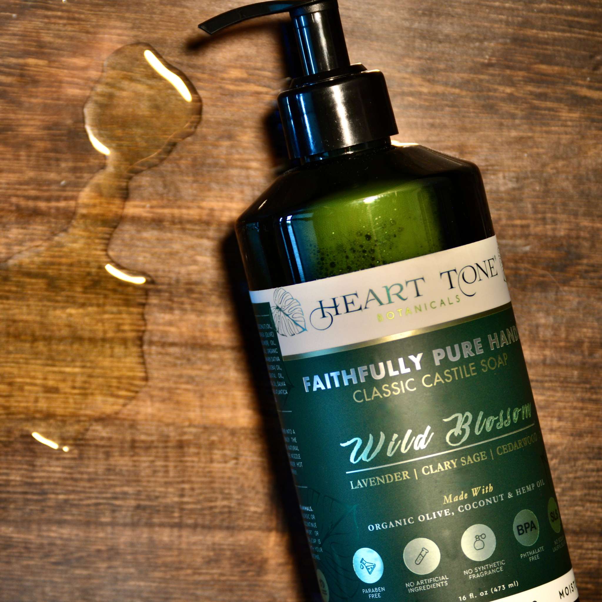 Faithfully Pure Hands Castile Liquid Soap Wild Blossom product close-up