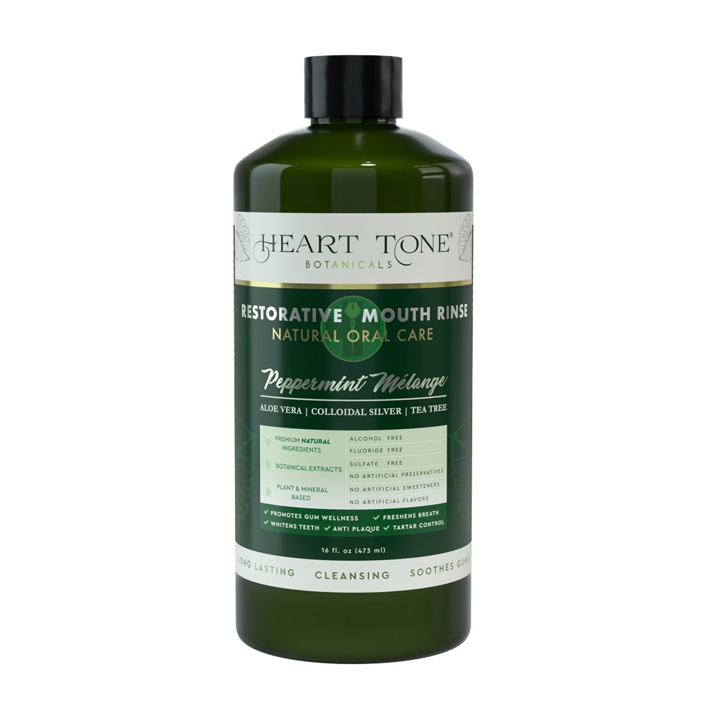 Restorative Mouth Rinse (Glass Bottle) (12 Bottle Case) - Heart Tone Botanicals natural personal care