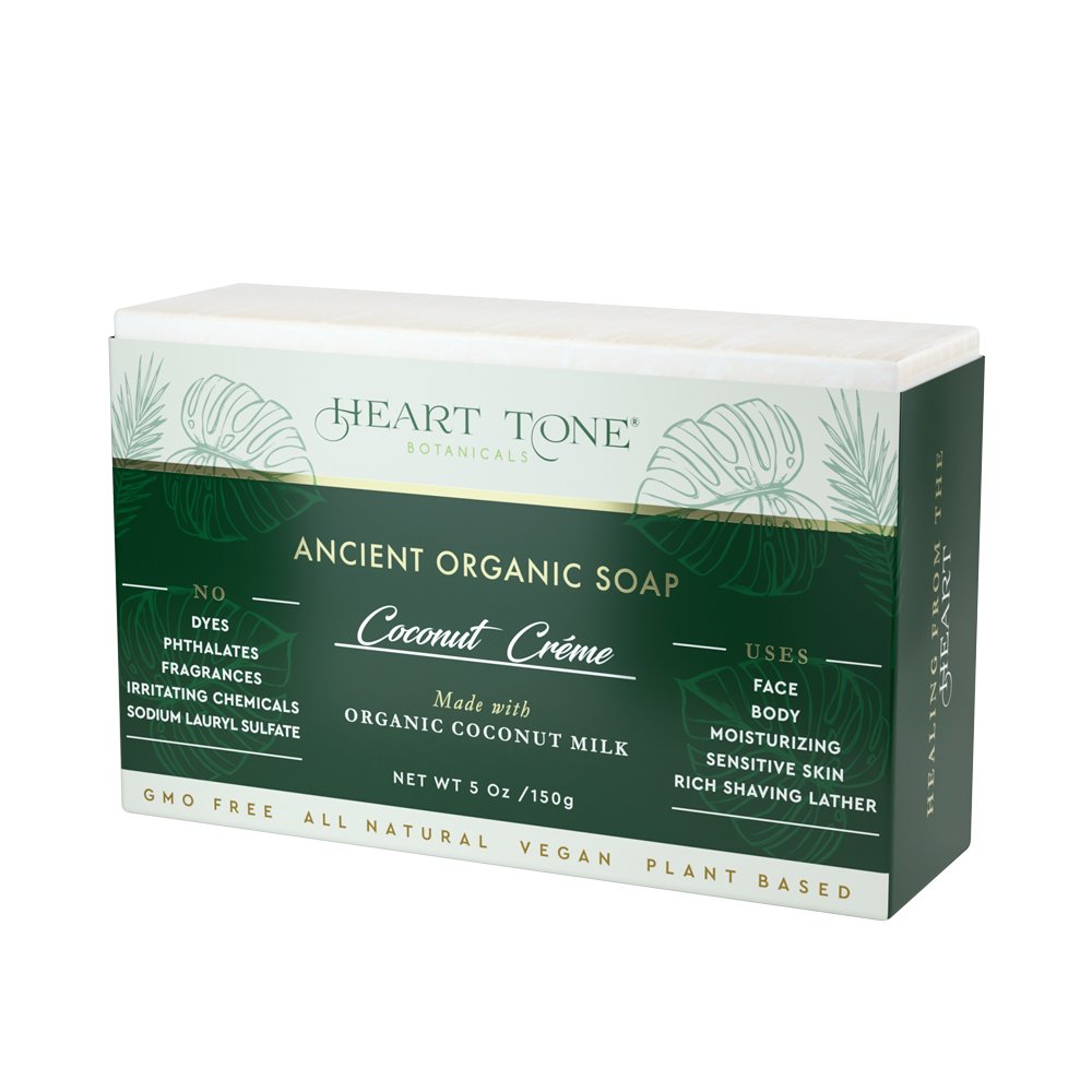 Ancient Organic Soap Coconut Creme - Heart Tone Botanicals natural personal care