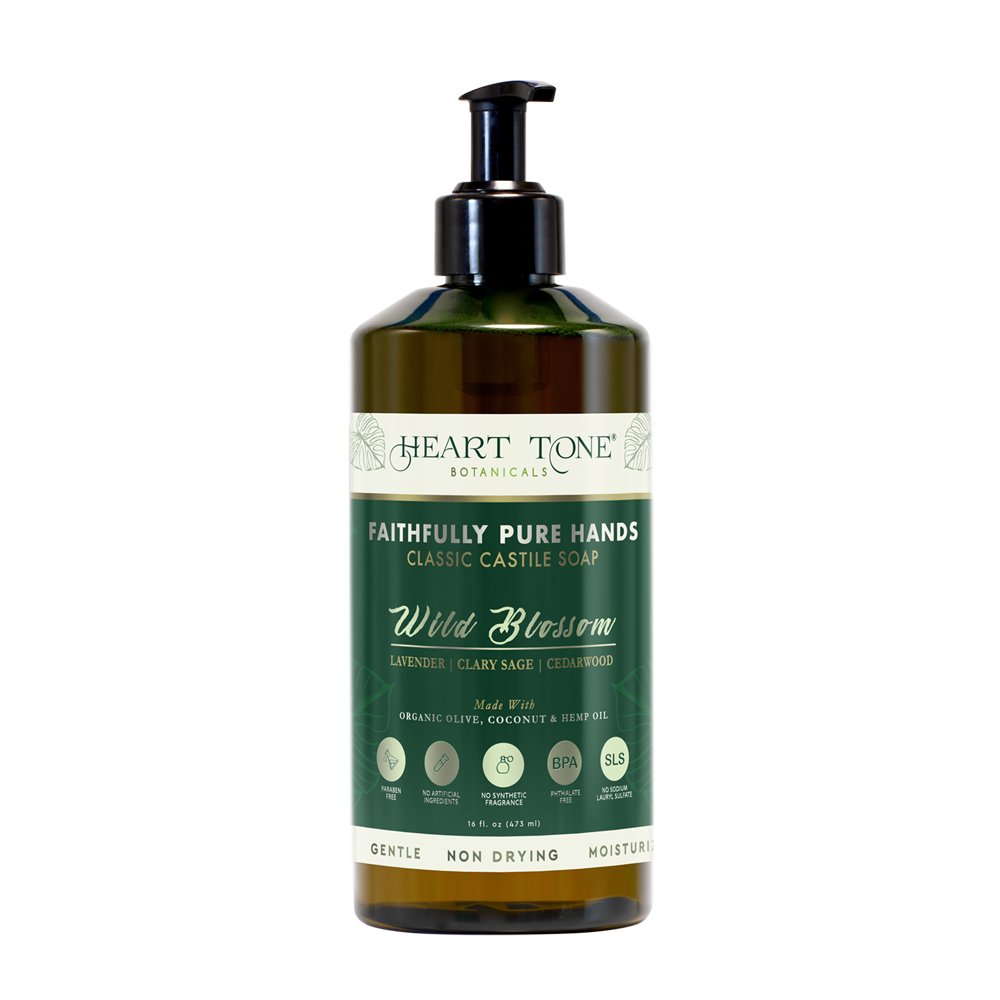 Faithfully Pure Hands Castile Liquid Soap Wild Blossom - Heart Tone Botanicals natural personal care