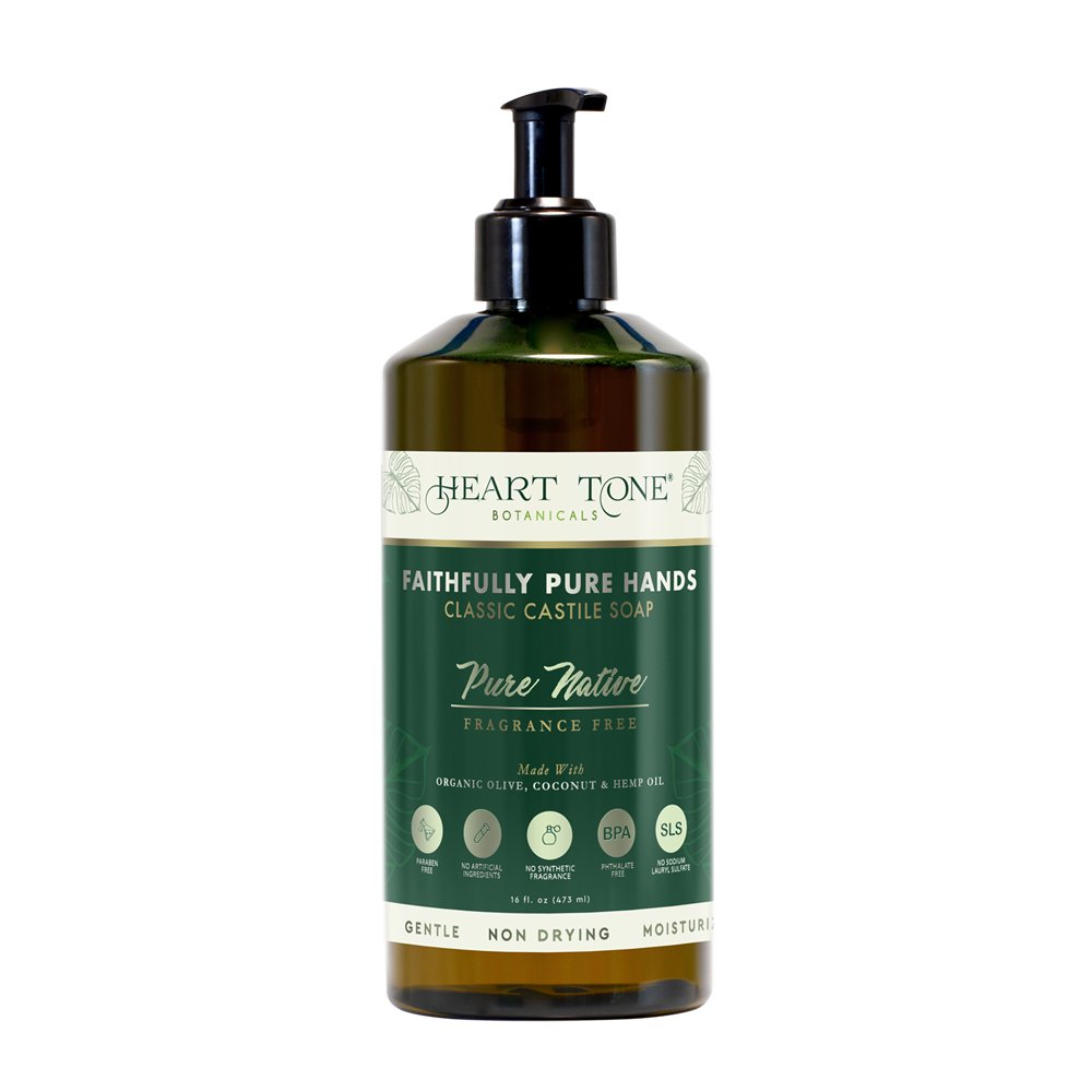 Faithfully Pure Hands Castile Liquid Soap Pure Native - Heart Tone Botanicals natural personal care