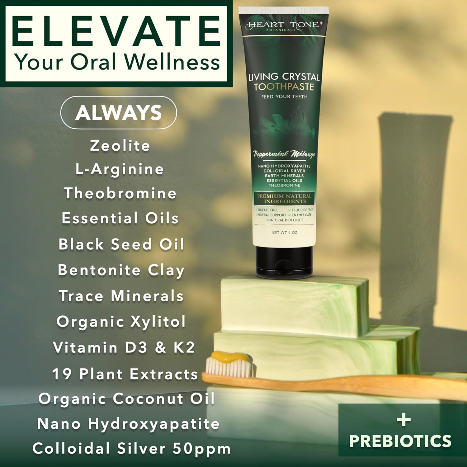 Living Crystal Toothpaste fluoride-free natural formula