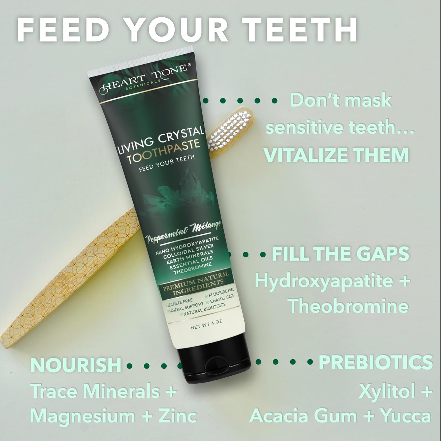 Living Crystal Toothpaste theobromine enamel strengthening