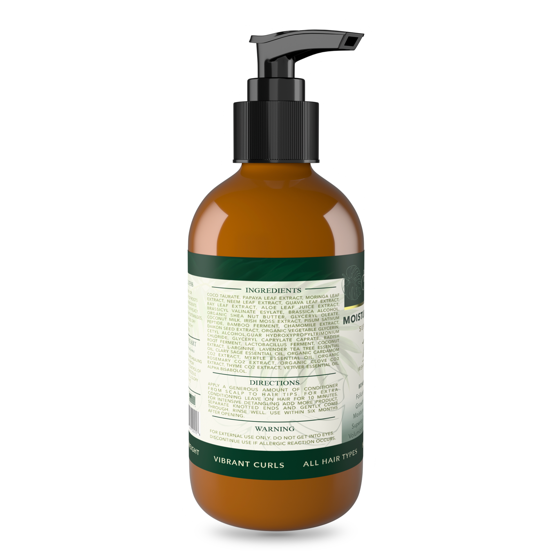 Roots & Locks Conditioner ingredients label — natural botanical hair care by Heart Tone Botanicals
