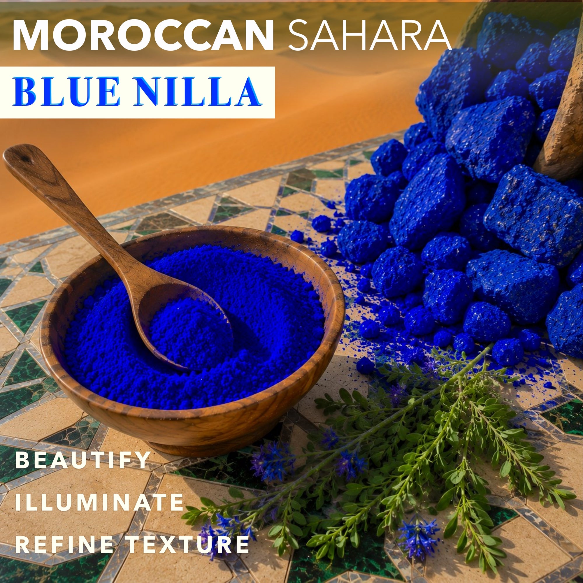 The Real Blue Indigo — Saharan Blue Nila Powder for Skin Brightening