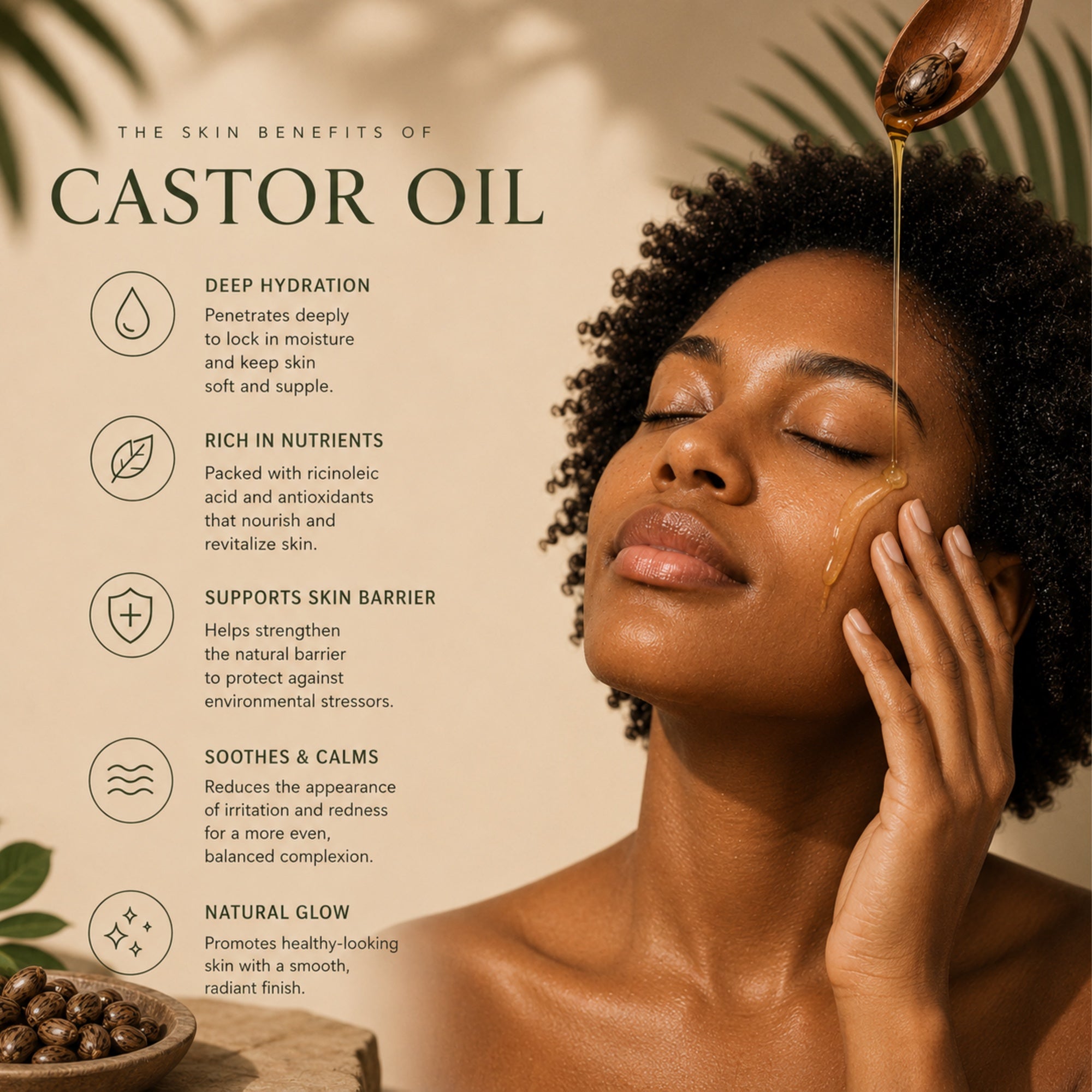 Superior Castor Oil — Humectant & Occlusive for Deep Skin Moisture