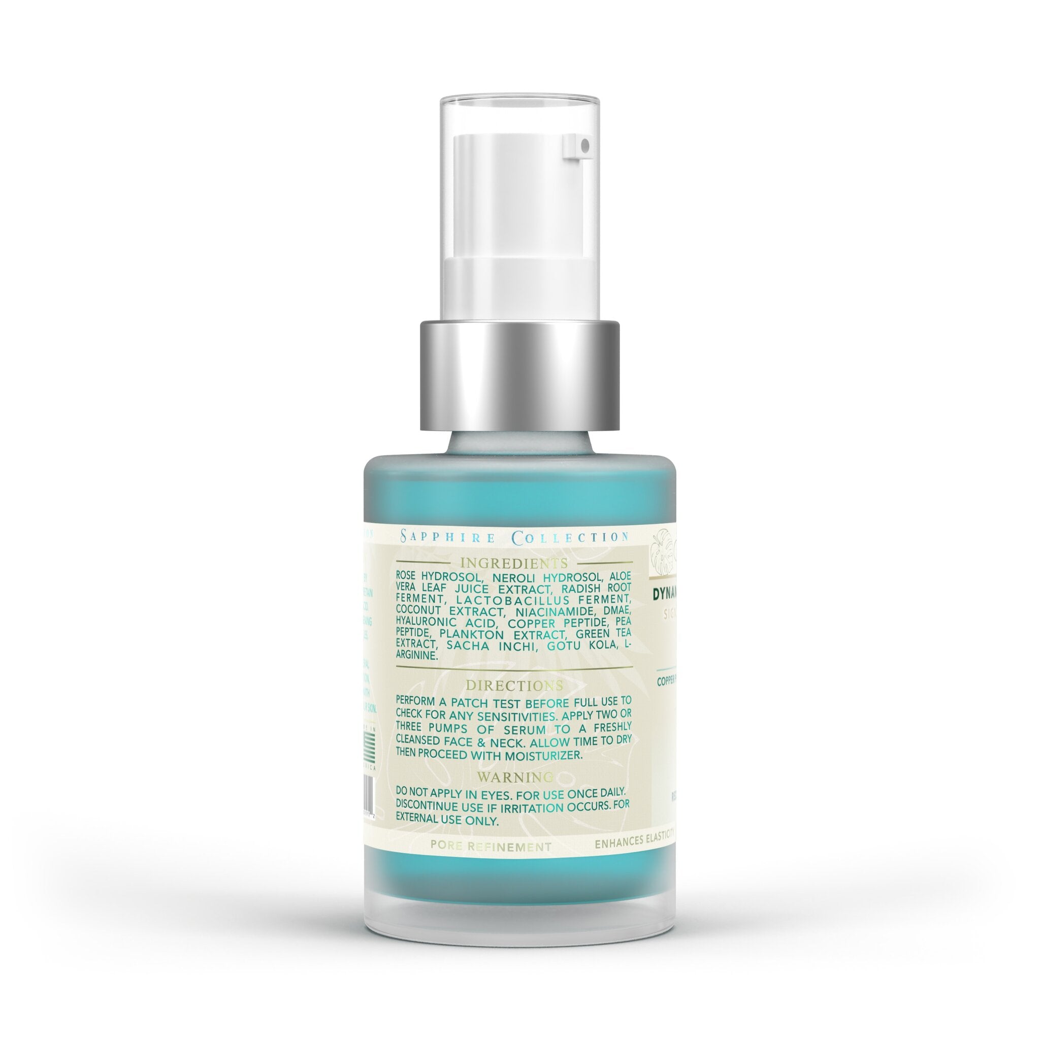 Dynamic Hydrogel Face Serum Back Label Ingredients