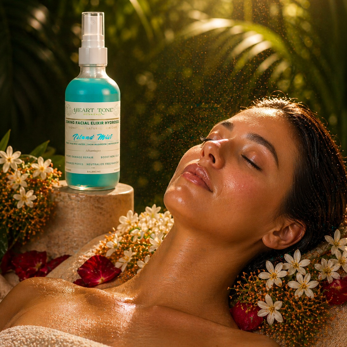 Island Mist Toning Facial Elixir Hydrosol - tropical spa lifestyle